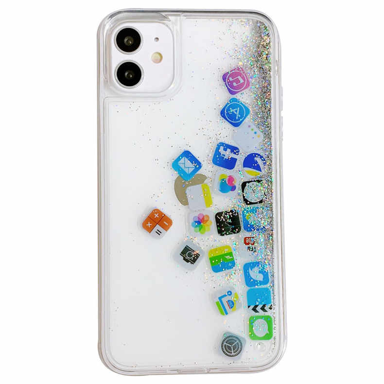 Dynamic flowing app icons iPhone Case