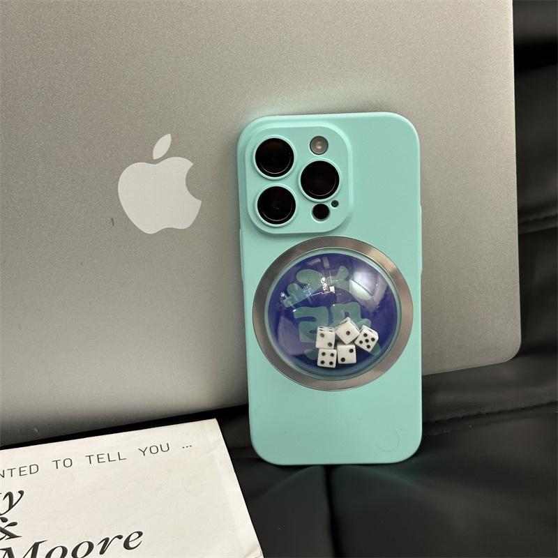 Creative and fun dice mobile phone case with built-in lens film