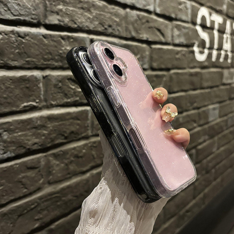 Luxury transparent glitter phone case
