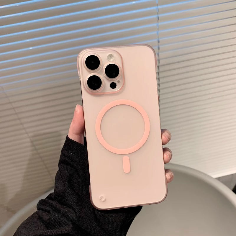 Borderless magnetic phone case