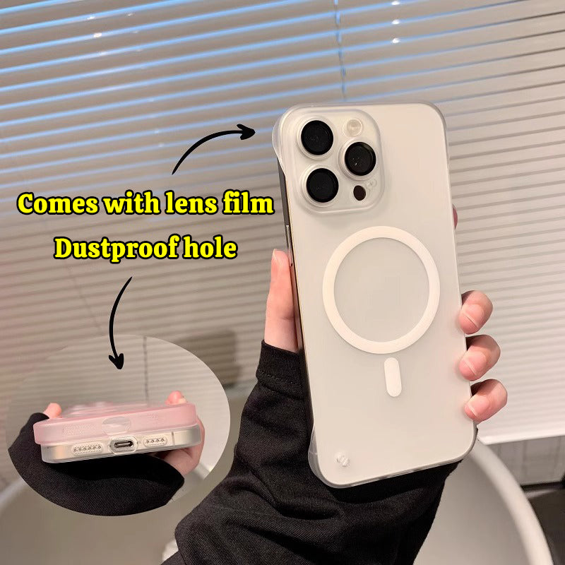 Borderless magnetic phone case