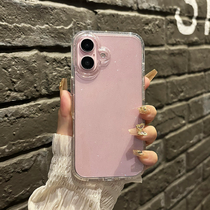 Luxury transparent glitter phone case