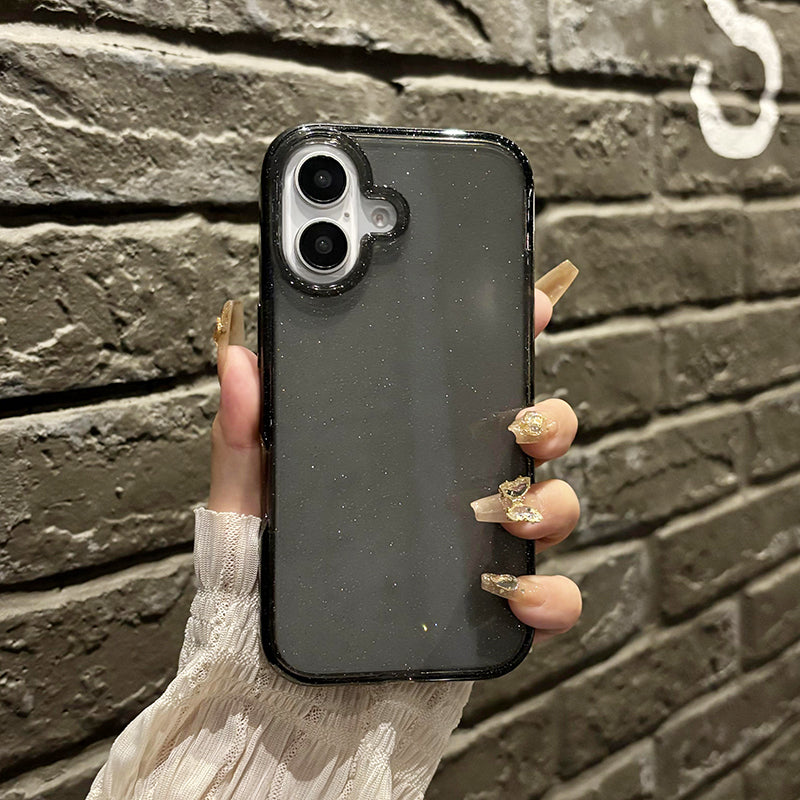 Luxury transparent glitter phone case