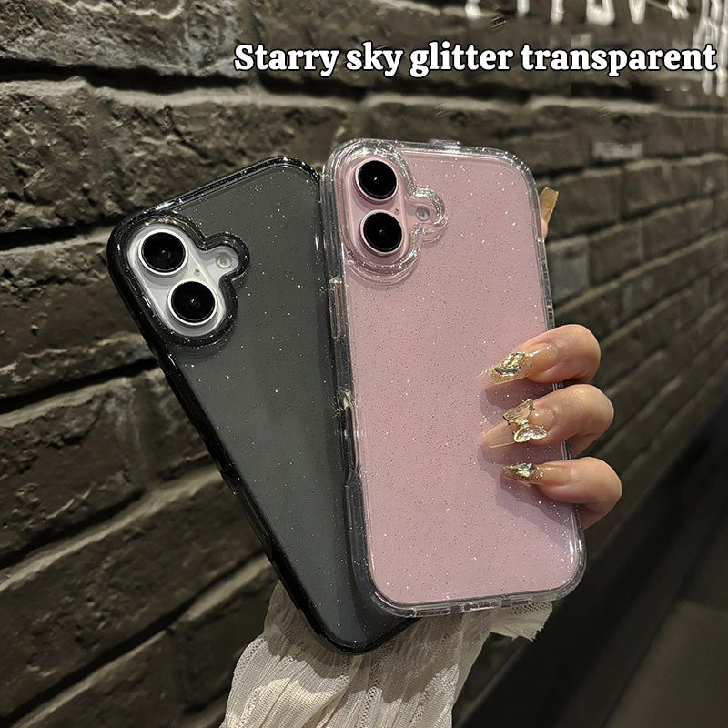 Luxury transparent glitter phone case
