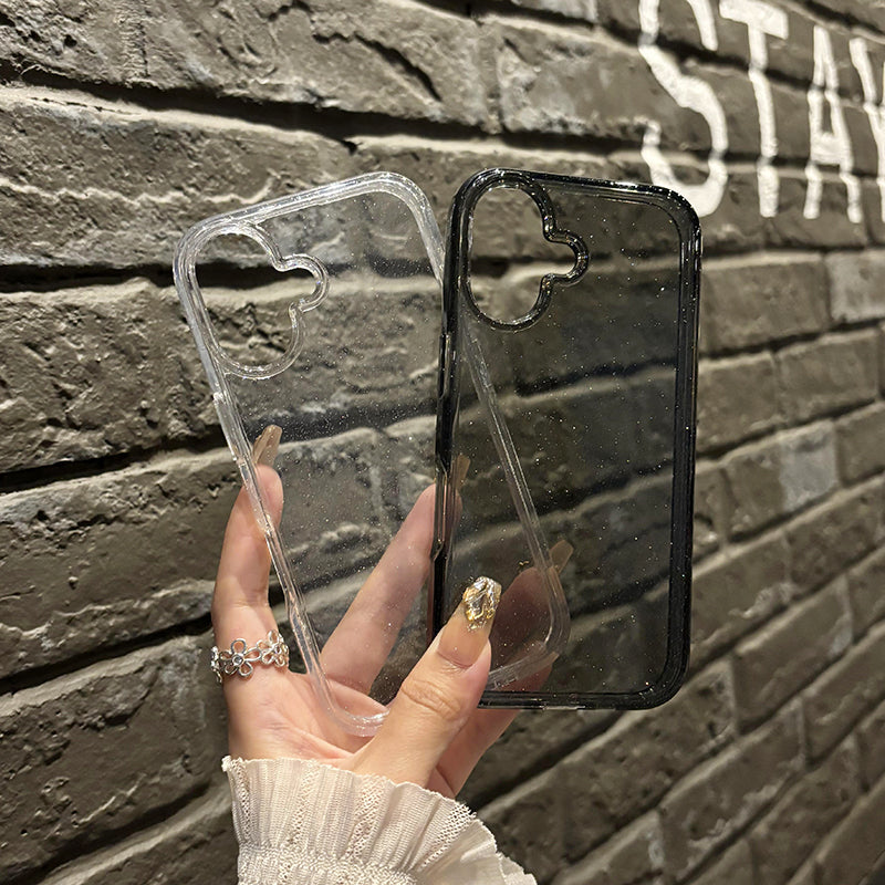 Luxury transparent glitter phone case