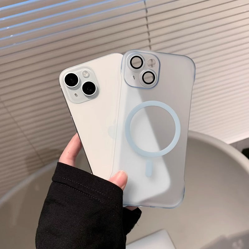 Borderless magnetic phone case
