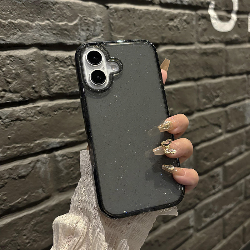 Luxury transparent glitter phone case