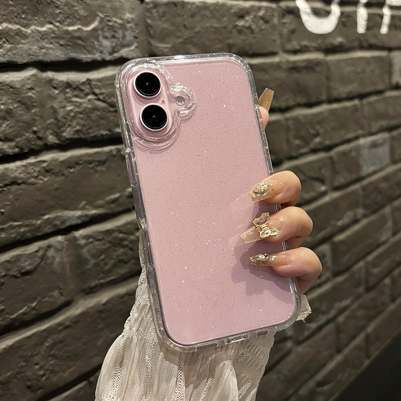 Luxury transparent glitter phone case