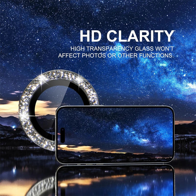 Glitter Bling Metal Glass Camera Lens Protector
