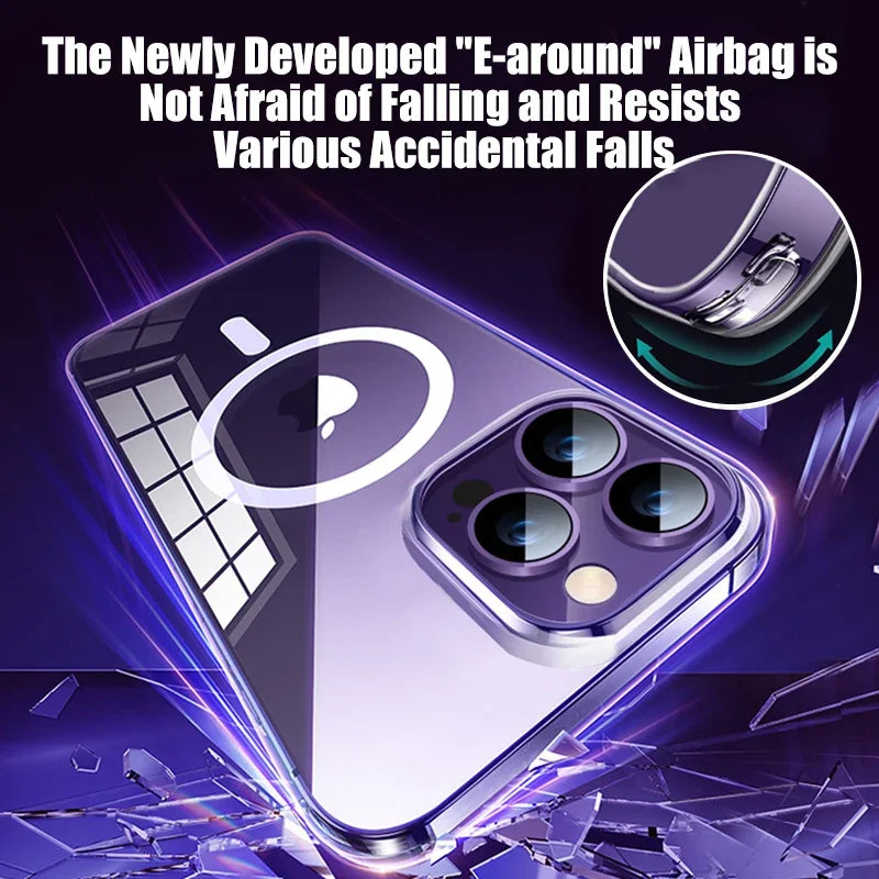 Luxury Original Magnetic Transparent Phone Cases iPhone Magsafe