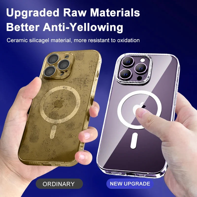 Luxury Original Magnetic Transparent Phone Cases iPhone Magsafe