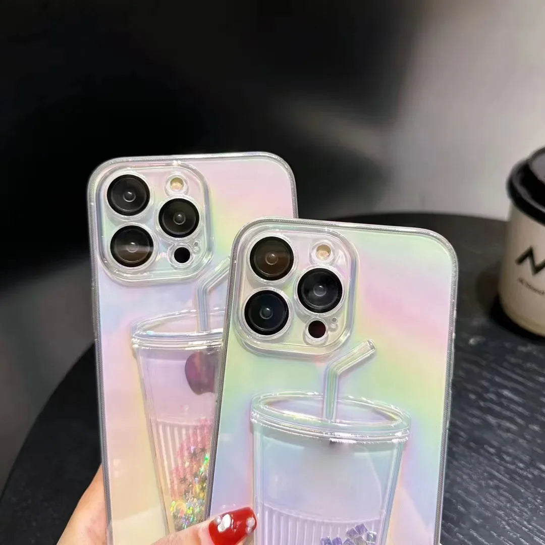 MODO Quicksand Milk Tea Cup Phone Case