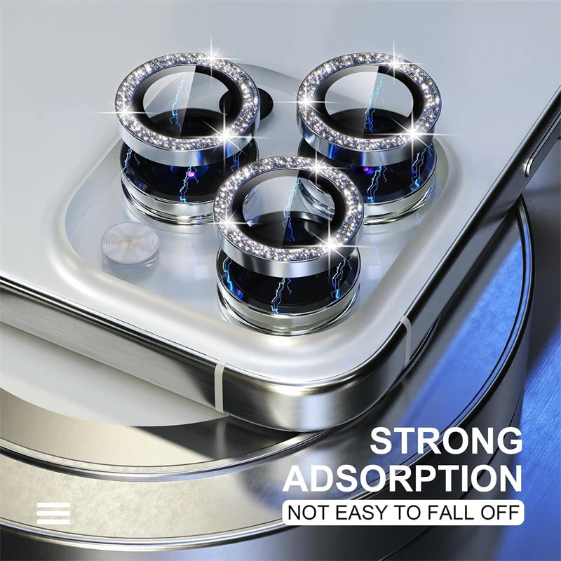 Glitter Bling Metal Glass Camera Lens Protector