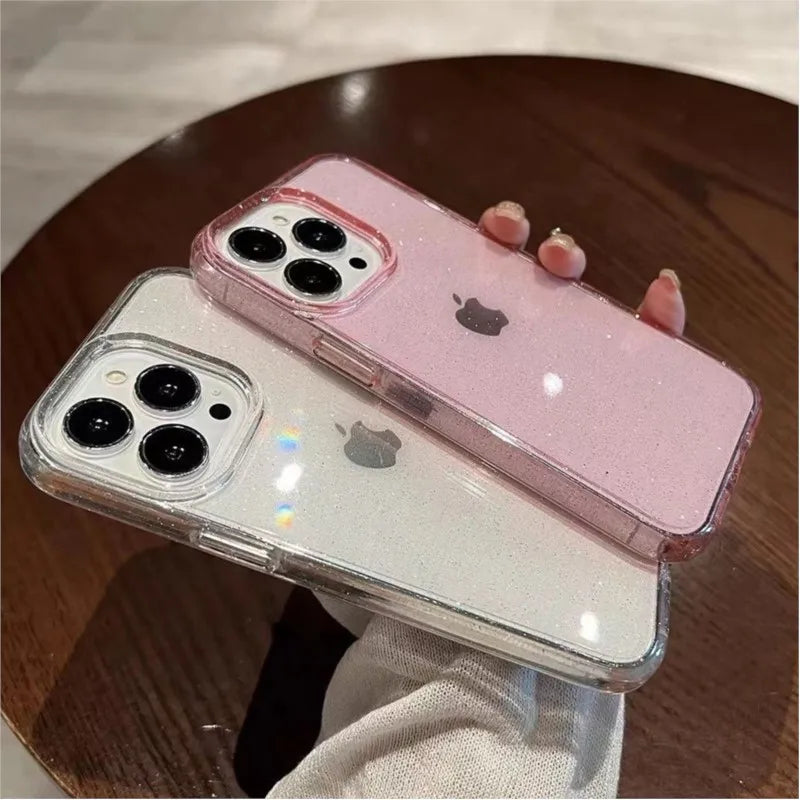 Luxury Bling Glitter Clear Case For iPhone Shockproof Transparent Soft