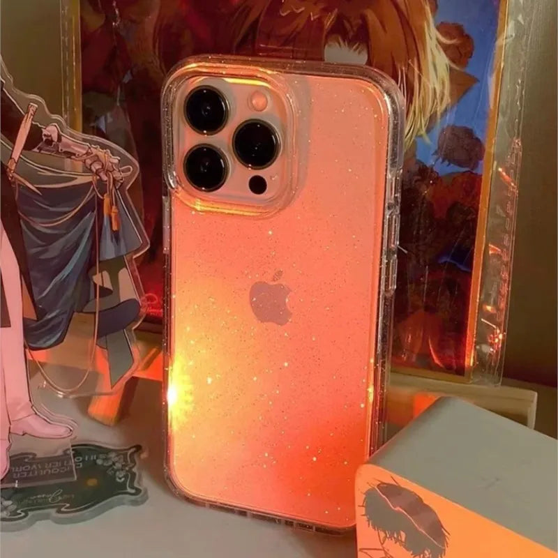 Luxury Bling Glitter Clear Case For iPhone Shockproof Transparent Soft