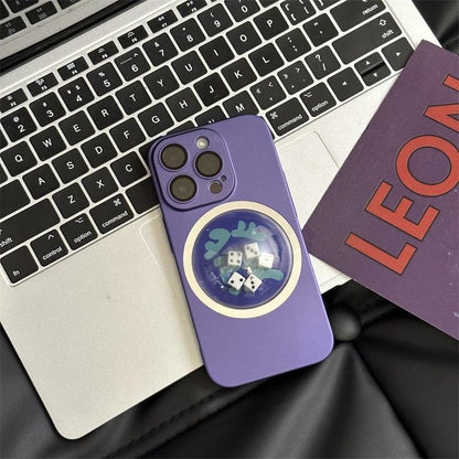 Creative and fun dice mobile phone case with built-in lens film