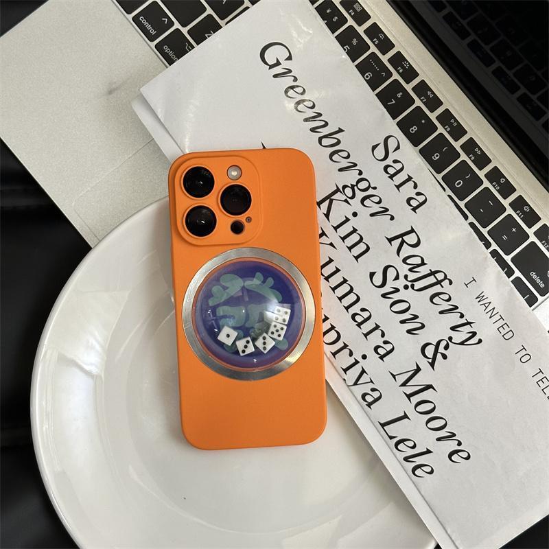 Creative and fun dice mobile phone case with built-in lens film