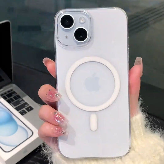 Luxury Original Magnetic Transparent Phone Cases iPhone Magsafe