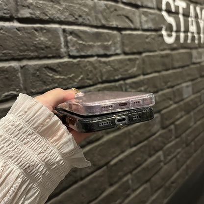 Luxury transparent glitter phone case