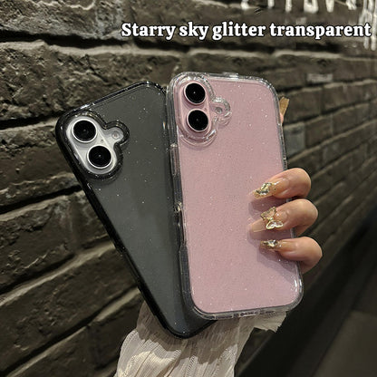Luxury transparent glitter phone case