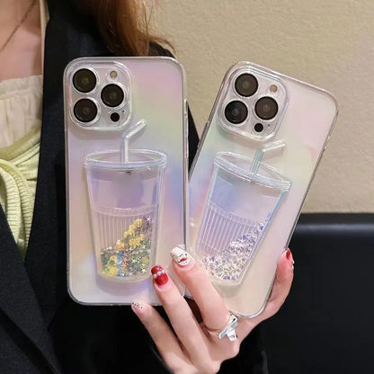 MODO Quicksand Milk Tea Cup Phone Case