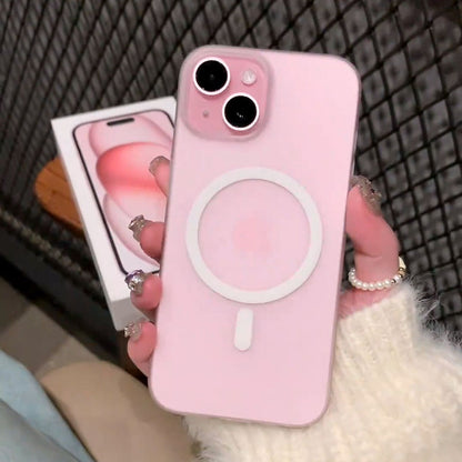 Matte Clear Case For iPhone Magsafe Wireless Charge Magnetic